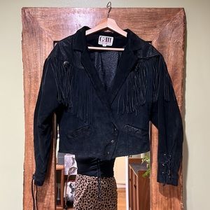 Suede Fringe Jacket